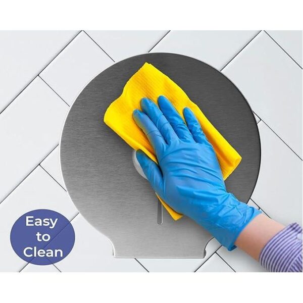 Commercial Tissue Dispenser | Matte Finish Stainless Steel Jumbo Roll Dispenser with Security Lock