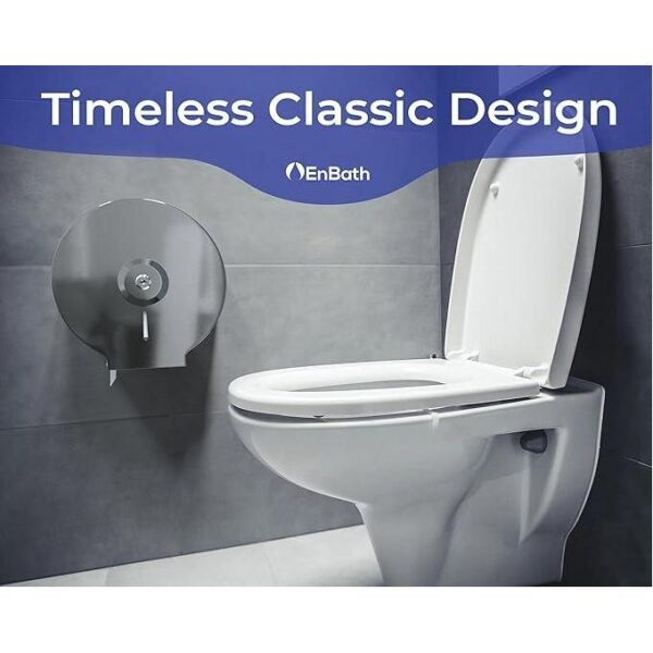 Commercial Tissue Dispenser | Matte Finish Stainless Steel Jumbo Roll Dispenser with Security Lock