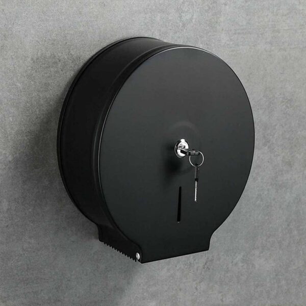 Jumbo Tissue Dispenser | Matte Black SUS304 Stainless Steel Commercial Paper Holder