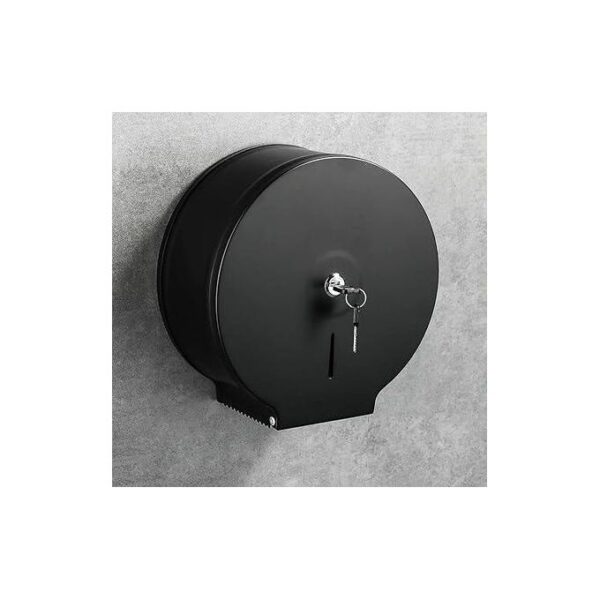 Jumbo Tissue Dispenser | Matte Black SUS304 Stainless Steel Commercial Paper Holder