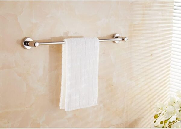 (8821) Single Towel Bar | 60cm Stainless Steel Wall-Mounted Bathroom Rack