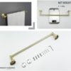 AB Single Towel Bar | 60cm Antique Brass Stainless Steel Wall-Mounted Bathroom Rack