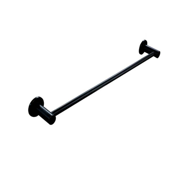 N023B – Single Towel Bar – Black Single Towel Bar | Matte Black Stainless Steel Wall-Mounted Bathroom Rack