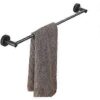 N023B – Single Towel Bar – Black 3 Single Towel Bar | Matte Black Stainless Steel Wall-Mounted Bathroom Rack