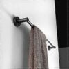 N023B – Single Towel Bar – Black 5 Single Towel Bar | Matte Black Stainless Steel Wall-Mounted Bathroom Rack