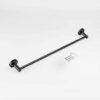 N023B – Single Towel Bar – Black 7 Single Towel Bar | Matte Black Stainless Steel Wall-Mounted Bathroom Rack