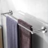 Double Towel Bar | 60cm Stainless Steel Dual-Rail Bathroom Organizer