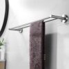 Double Towel Bar | 60cm Stainless Steel Dual-Rail Bathroom Organizer