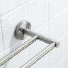 Double Towel Bar | 60cm Stainless Steel Dual-Rail Bathroom Organizer