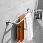 Double Towel Bar | 60cm Stainless Steel Dual-Rail Bathroom Organizer
