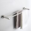Double Towel Bar | 60cm Stainless Steel Dual-Rail Bathroom Organizer