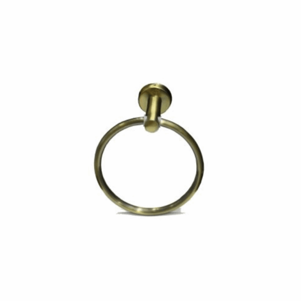 N025 AB – Round Towel Ring , Antique Brass 2 AB Round Towel Ring | Antique Brass Stainless Steel Wall-Mounted Hand Towel Holder