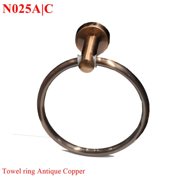N025 AC – Round Towel Ring , Antique Copper 5 AC Round Towel Ring | Antique Copper Stainless Steel Hand Towel Holder