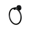 Black Round Towel Ring | Matte Black Stainless Steel Wall-Mounted Hand Towel Holder