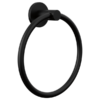 Black Round Towel Ring | Matte Black Stainless Steel Wall-Mounted Hand Towel Holder
