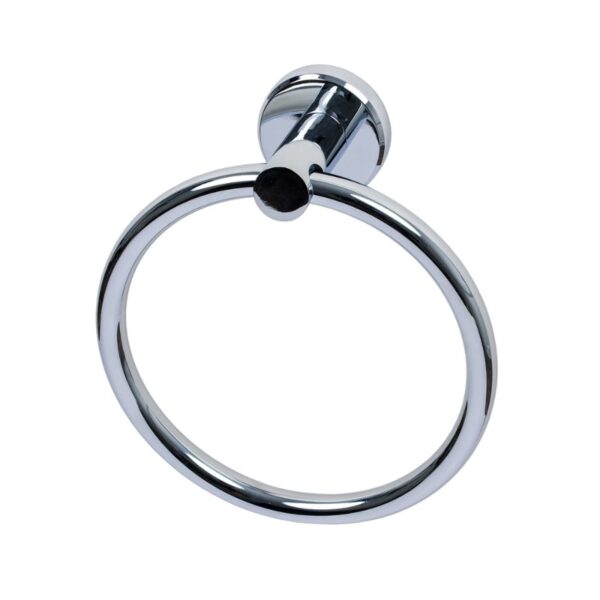 N025 ( Round Towel Ring ) 3 Round Towel Ring | Polished Stainless Steel Wall-Mounted Hand Towel Holder