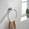N025 ( Round Towel Ring ) 5 Round Towel Ring | Polished Stainless Steel Wall-Mounted Hand Towel Holder