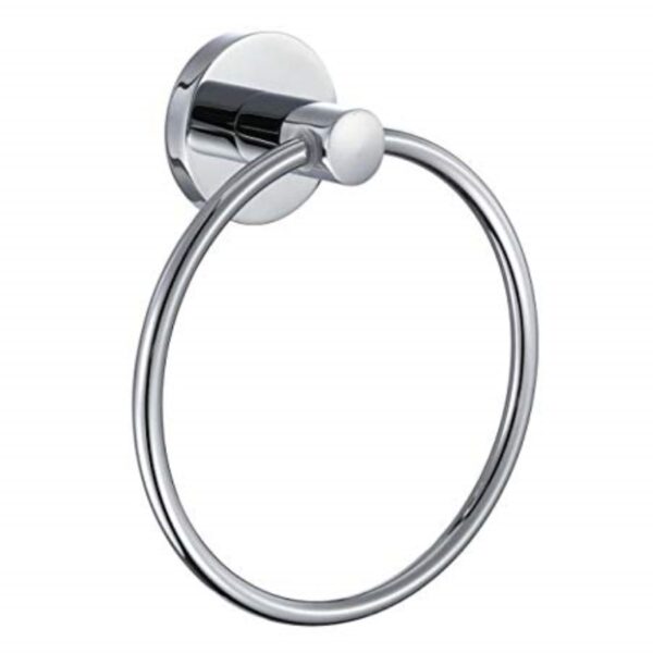 Version 1.0.0 Round Towel Ring | Polished Stainless Steel Wall-Mounted Hand Towel Holder