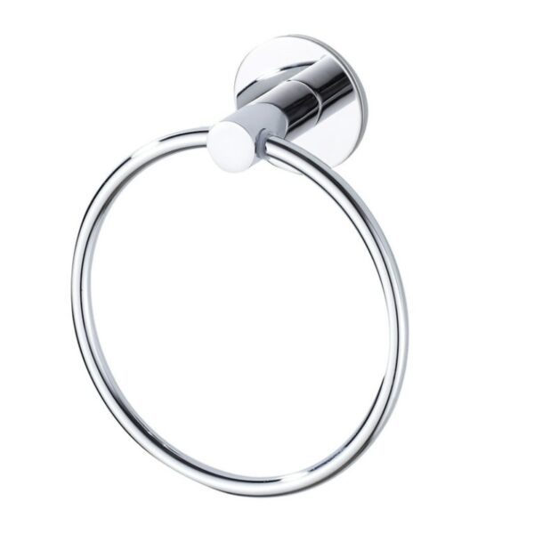 N025 ( Round Towel Ring ) 7 Round Towel Ring | Polished Stainless Steel Wall-Mounted Hand Towel Holder