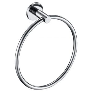 N025 ( Round Towel Ring ) 8 Round Towel Ring | Polished Stainless Steel Wall-Mounted Hand Towel Holder