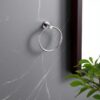 N025 ( Round Towel Ring ) 9 Round Towel Ring | Polished Stainless Steel Wall-Mounted Hand Towel Holder