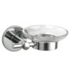 N027 ( 8825 Glass Soap Holder ) 3 Glass Soap Holder | 8825 Wall-Mounted SS304 & Tempered Glass Dish