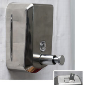 Premium Satin Soap Dispenser | 500ml SS304 Lockable Wall-Mounted Unit