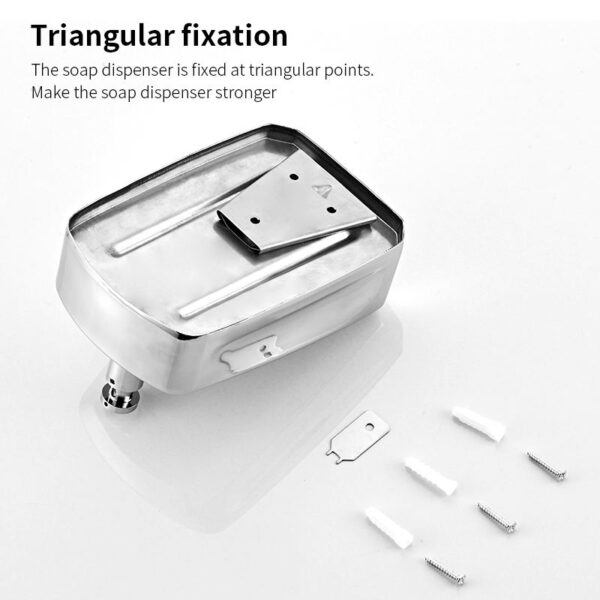 N032 ( Premium Satin – SS304 Lockable Soap Dispenser 500ml ) 8 Premium Satin Soap Dispenser | 1000ml SS304 Lockable Wall-Mounted Unit