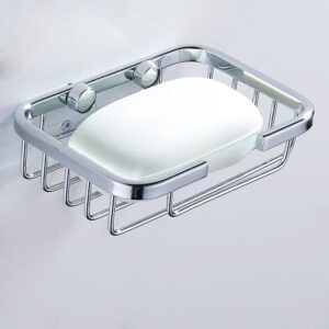 N036 – Wire Soap Dish – Square 3 Wire Soap Dish | Square Stainless Steel Wall-Mounted Soap Basket