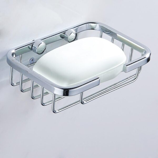 N036 – Wire Soap Dish – Square 3 Wire Soap Dish | Square Stainless Steel Wall-Mounted Soap Basket