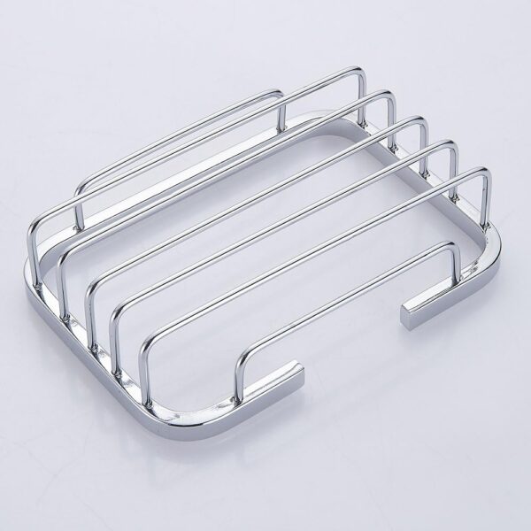 N036 – Wire Soap Dish – Square 5 Wire Soap Dish | Square Stainless Steel Wall-Mounted Soap Basket