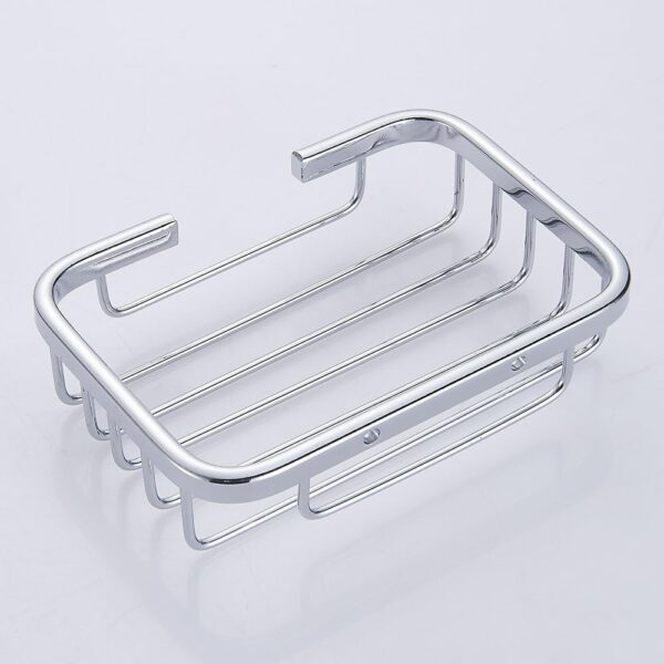 N036 – Wire Soap Dish – Square 6 Wire Soap Dish | Square Stainless Steel Wall-Mounted Soap Basket