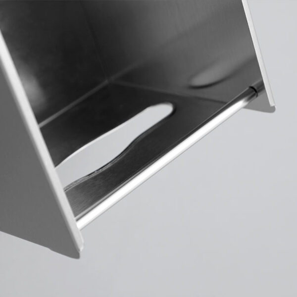 Dual Use Tissue Or Serviette Holder | Mirror Finish Stainless Steel Square Enclosed Dispenser
