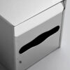 Dual Use Tissue Or Serviette Holder | Mirror Finish Stainless Steel Square Enclosed Dispenser