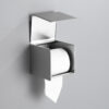 Dual Use Tissue Or Serviette Holder | Mirror Finish Stainless Steel Square Enclosed Dispenser