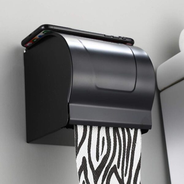 N058B – K10AA Box Tissue Holder – Black 3 Box Tissue Holder | K10AA Matte Black Stainless Steel Enclosed Toilet Paper Dispenser