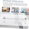 Single Towel Bar with Double Hook Plates | 60cm Stainless Steel Multi-Function Rail