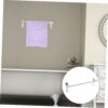Single Towel Bar with Double Hook Plates | 60cm Stainless Steel Multi-Function Rail
