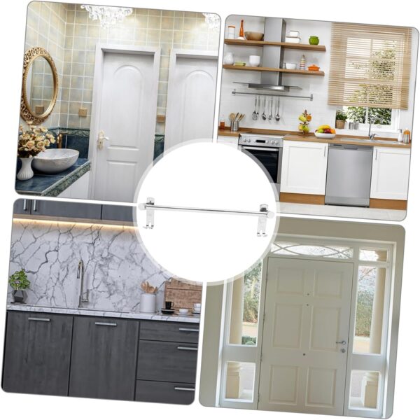 Single Towel Bar with Double Hook Plates | 60cm Stainless Steel Multi-Function Rail