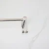 Single Towel Bar with Double Hook Plates | 60cm Stainless Steel Multi-Function Rail