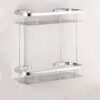 SS304 Double Rectangle Shelf | Multi-Tier Stainless Steel Storage Rack
