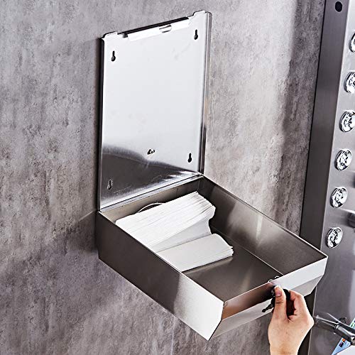 AK40 Serviette Dispenser | Mirror Finish Stainless Steel Wall-Mounted Paper Towel Holder