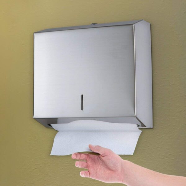 AK40 Serviette Dispenser | Mirror Finish Stainless Steel Wall-Mounted Paper Towel Holder