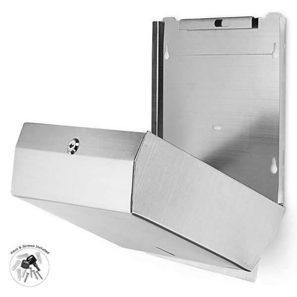AK40 Serviette Dispenser | Mirror Finish Stainless Steel Wall-Mounted Paper Towel Holder