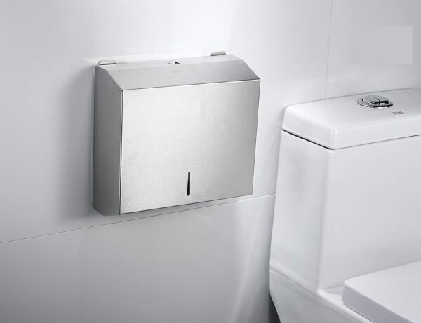AK40 Serviette Dispenser | Mirror Finish Stainless Steel Wall-Mounted Paper Towel Holder