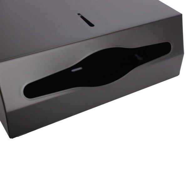 N068B – Jumbo Stainless Steel Serviette Dispenser – Black 12 Jumbo Serviette Dispenser | Matte Black SUS304 Stainless Steel Wall-Mounted Paper Towel Holder