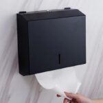 N068B – Jumbo Stainless Steel Serviette Dispenser – Black 13 Jumbo Serviette Dispenser | Matte Black SUS304 Stainless Steel Wall-Mounted Paper Towel Holder