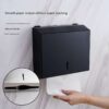 N068B – Jumbo Stainless Steel Serviette Dispenser – Black 4 Jumbo Serviette Dispenser | Matte Black SUS304 Stainless Steel Wall-Mounted Paper Towel Holder