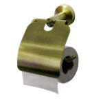 Tissue Holder | Antique Brass K016 Wall-Mounted Paper Dispenser with Cover