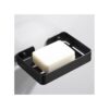 N092-B ( ZD006-SS304 Soap Dish – Black 136x97mm ) 3 SS304 Matte Black Soap Dish | 136 mm x 97 mm Rectangular Wall-Mounted Holder